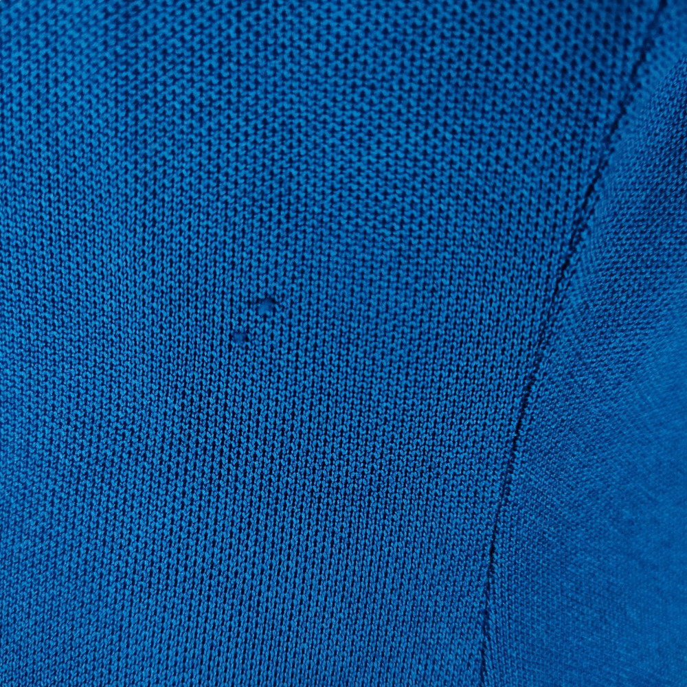 Vintage 60s Mod Knit Shift Dress Blue Union Made Rolled Collar Size XL - Picture 8 of 13